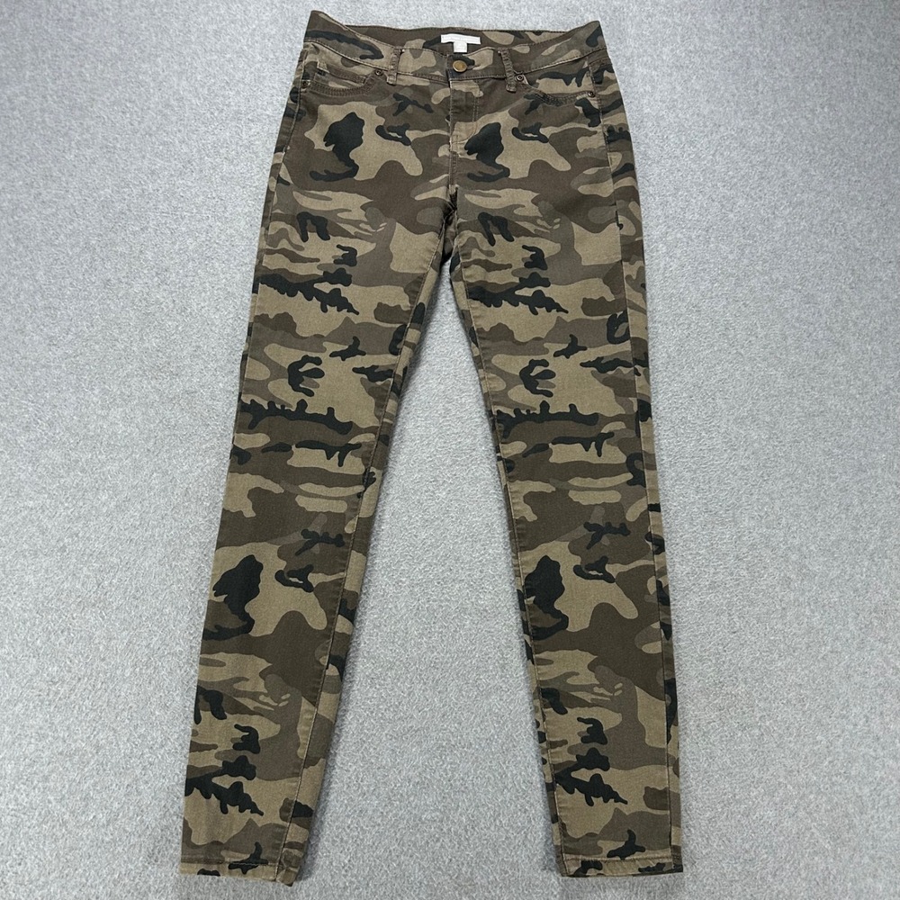 New York & Company Pants Skinny Womens 29 Green Camo Military Streetwear